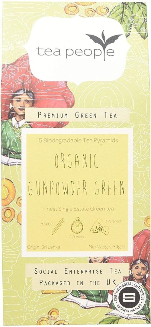 Organic Gunpowder Green - 15 Pyramid Retail Pack