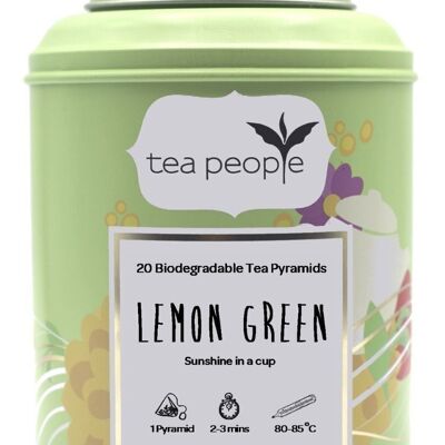 Lemon Green - 20 Pyramid Tin Caddy
