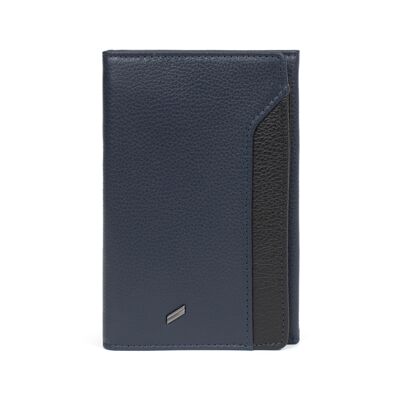 TOGETHER - Stop RFID document holder in cowhide navy / black - DH-188164-2101-TU