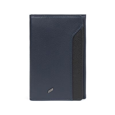 TOGETHER - Portadocumenti Stop RFID in vacchetta navy / nero - DH-188164-2101-TU