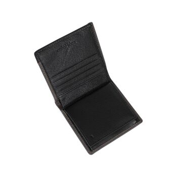 TOGETHER - Porte-monnaie Stop RFID en cuir de vachette taupe / noir - DH-188167-3401-TU 4