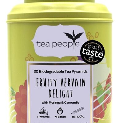 Fruity Vervain Delight - Carrito de lata de 20 pirámides