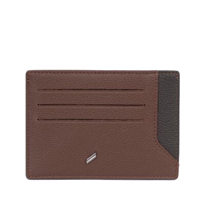 TOGETHER - Chocolate / dark brown cowhide leather card holder - DH-188170-A920-TU