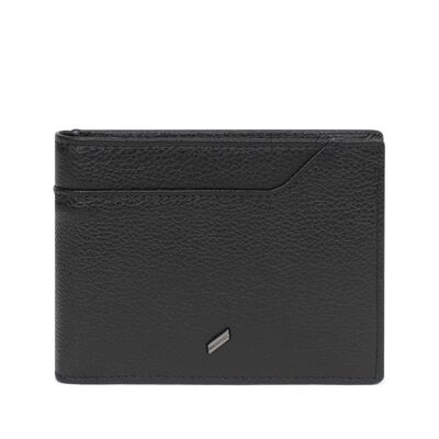 JUNTOS - Cartera italiana Stop RFID en piel de vacuno negra - DH-188171-0100-TU