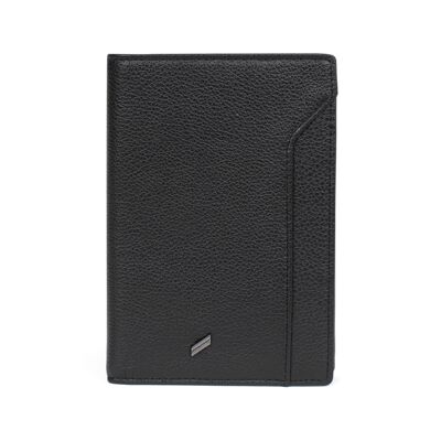 TOGETHER - Stop RFID passport holder in black cowhide leather - DH-188184-0100-TU