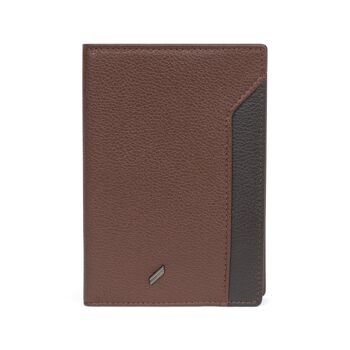 TOGETHER - Porte-passeport Stop RFID en cuir de vachette chocolat / marron foncé - DH-188184-A920-TU 1