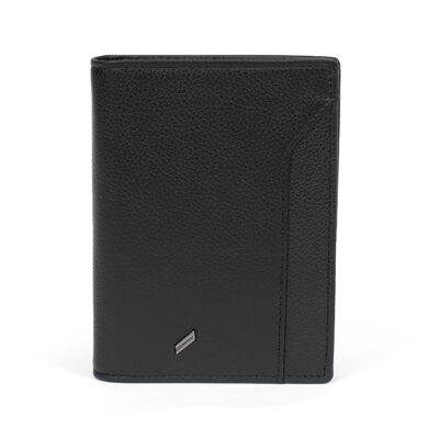 TOGETHER - European Stop RFID wallet in black cowhide leather - DH-188194-0100-TU