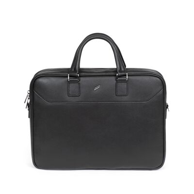 TOGETHER - 13" & A4 briefcase in black cowhide leather - DH-189424-0100-TU
