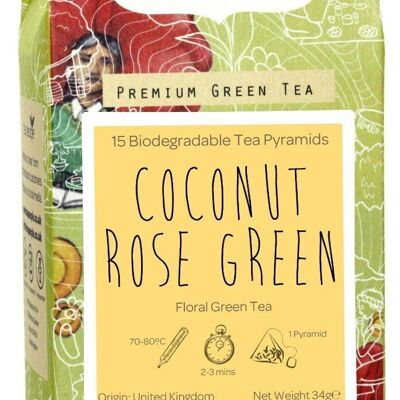 Coconut Rose Green - Confezione da 15 Pyramid Retail