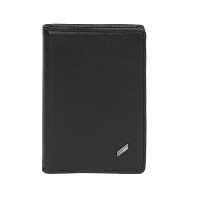 GENTLE - Stop RFID card holder in black cowhide leather - DH-458157-0100-TU