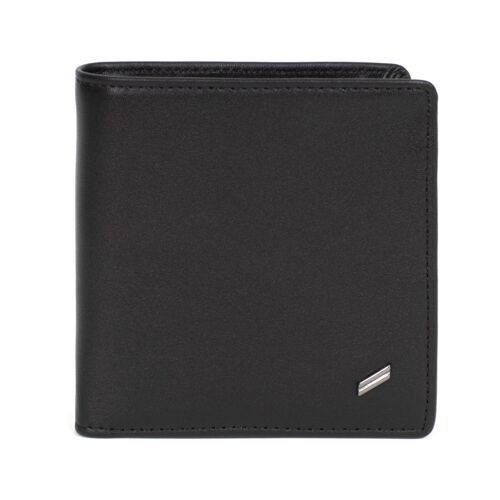GENTLE - Porte-monnaie Stop RFID en cuir de vachette noir - DH-458158-0100-TU