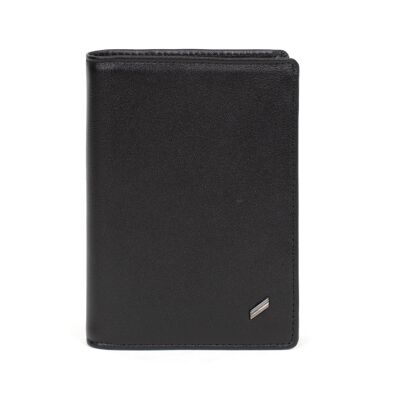 GENTLE - European Stop RFID Geldbörse aus schwarzem Rindsleder - DH-458159-0100-TU
