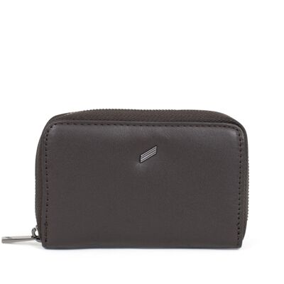 GENTLE - Stop RFID card holder in brown cowhide leather - DH-458160-2200-TU