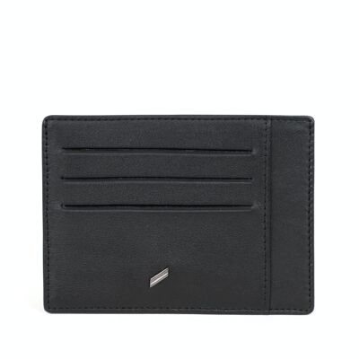 GENTLE - Black cowhide leather card holder - DH-458161-0100-TU
