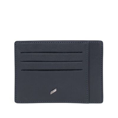 GENTLE - Navy cowhide leather card holder - DH-458161-2100-TU