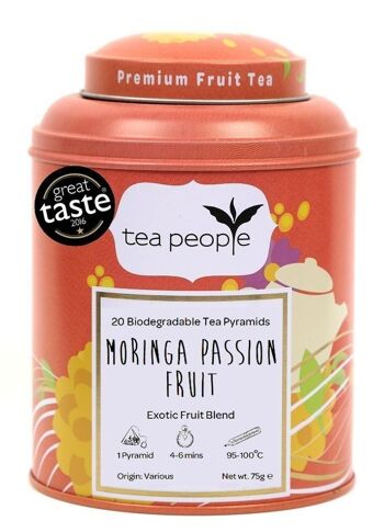 Moringa Fruit de la Passion - 20 Pyramides Tin Caddy 4