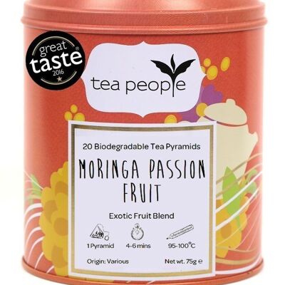 Moringa Passion Fruit - 20 barattoli di latta piramide