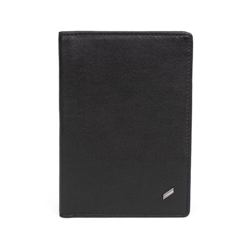 GENTLE - Porte-passeport Stop RFID en cuir de vachette noir - DH-458182-0100-TU