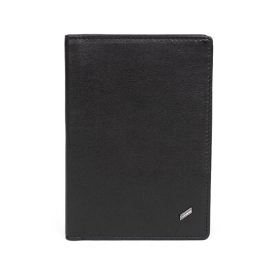 GENTLE - Stop RFID passport holder in black cowhide leather - DH-458182-0100-TU