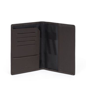 GENTLE - Porte-passeport Stop RFID en cuir de vachette marron - DH-458182-2200-TU 2