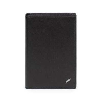 GENTLE - European Stop RFID Geldbörse aus schwarzem Rindsleder - DH-458179-0100-TU