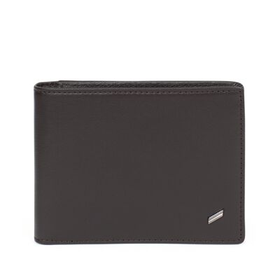 GENTLE - Italian Stop RFID brown cowhide wallet - DH-458191-2200-TU