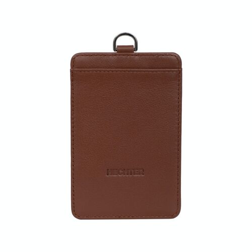 PLAY - Porte-badge COMBINE en cuir de vachette cognac - DH-458268-9900-TU