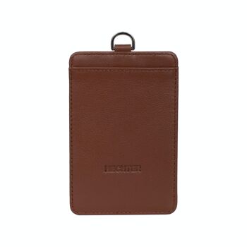 PLAY - Porte-badge COMBINE en cuir de vachette cognac - DH-458268-9900-TU 1