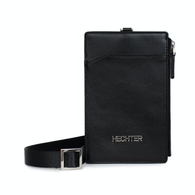 PLAY - Pochette tour de cou COMBINE Stop RFID en cuir de vachette noir - DH-458269-0100-TU