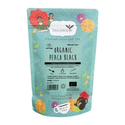 Organic Peach Black Tea - 75g Retail Pack