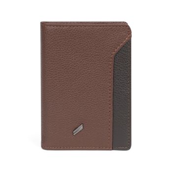 TOGETHER - Porte-cartes Stop RFID en cuir de vachette chocolat / marron foncé - DH-188166-A920-TU 1