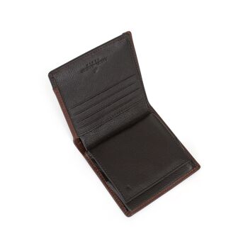 TOGETHER - Porte-monnaie Stop RFID en cuir de vachette chocolat / marron foncé - DH-188167-A920-TU 4