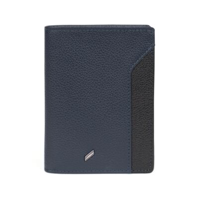 TOGETHER - Portafoglio European Stop RFID in pelle bovina navy/nera - DH-188168-2101-TU