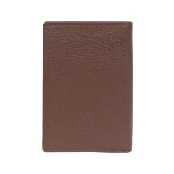 TOGETHER - Portefeuille européen Stop RFID en cuir de vachette chocolat / marron foncé - DH-188180-A920-TU 3