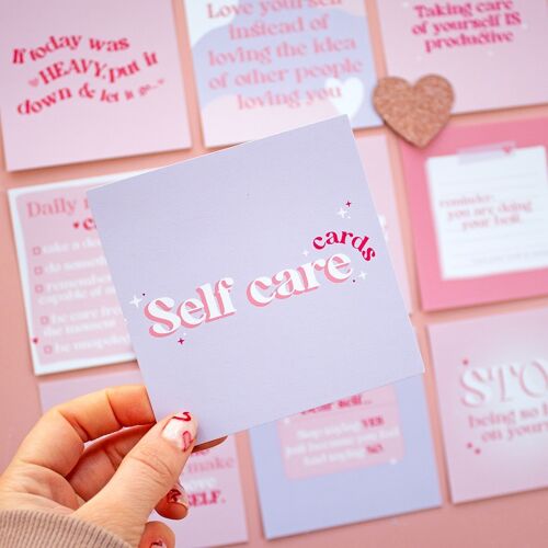 Set of Ten Self care Flash Cards