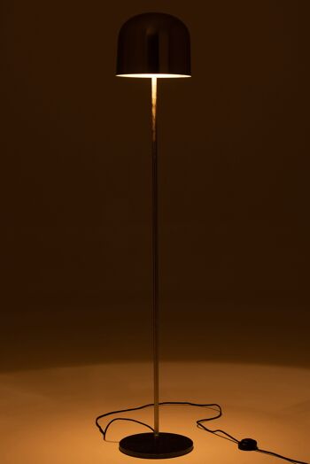 LAMPE QUEEN METAL ARGENT (26x26x150cm) 2