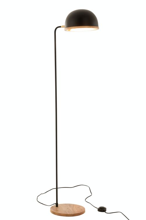 LAMPE EVY MET/BS NOIR/NAT (26x26x130cm)