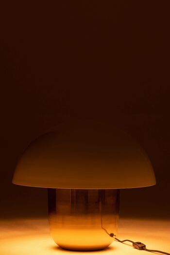 LAMPE CHAMPI MET BLA/OR L (50x50x47cm) 3