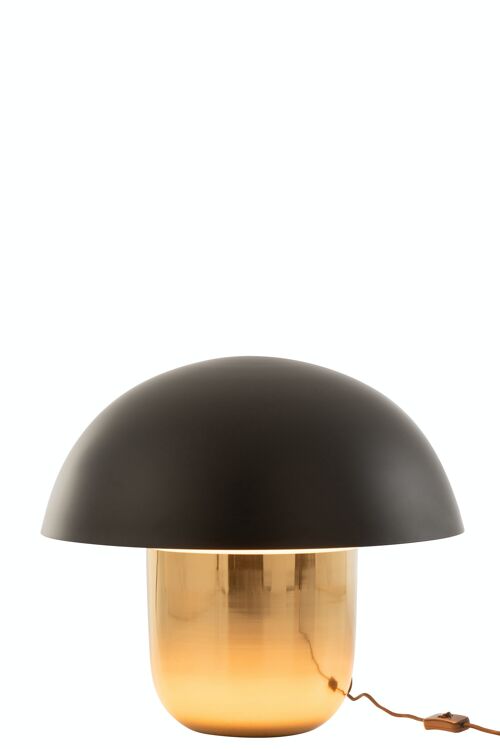 LAMPE CHAMPI MET NOIR/OR L (50x50x47cm)