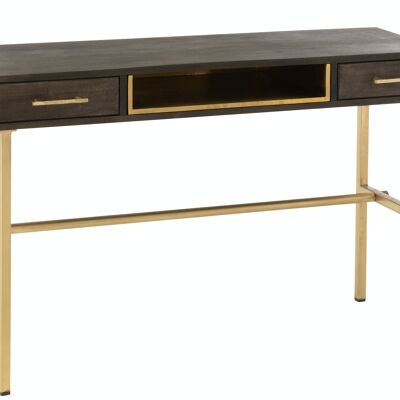 CONSOLA JANIS 2 CAJONES MA/ME MA/ORO (120x43x75cm)