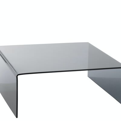 SQUARE BLACK GLASS COFFEE TABLE