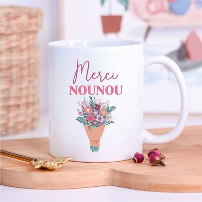 White mug "Bouquet of love Nanny"