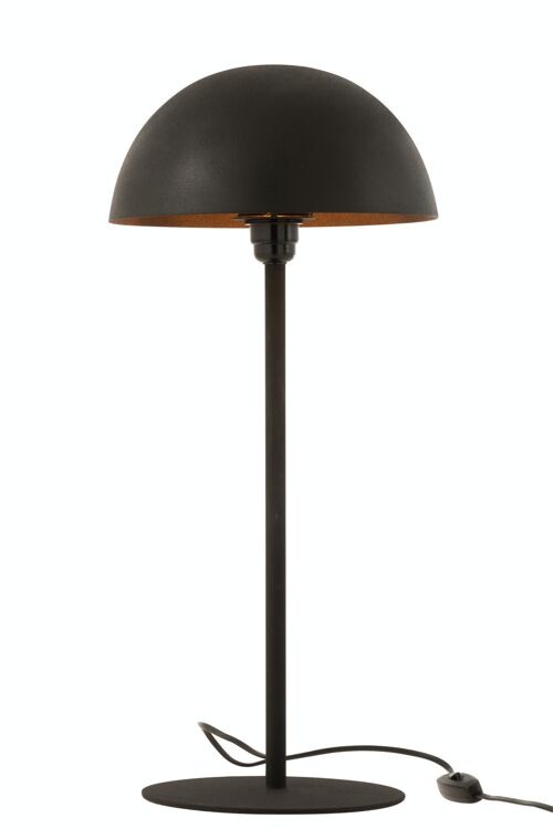 LAMPE CHAMPIGNON MET MAT NOIR (27x27x59cm)