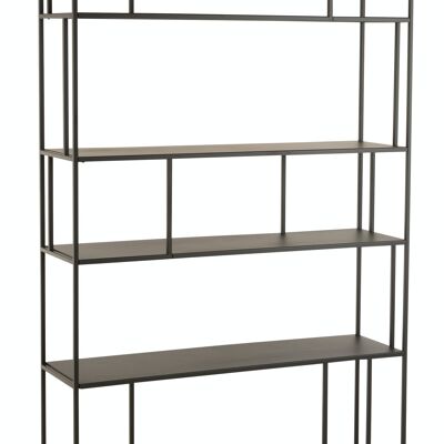 ETAGERE 4NIVEAUX METAL NOIR (110x30x180cm)