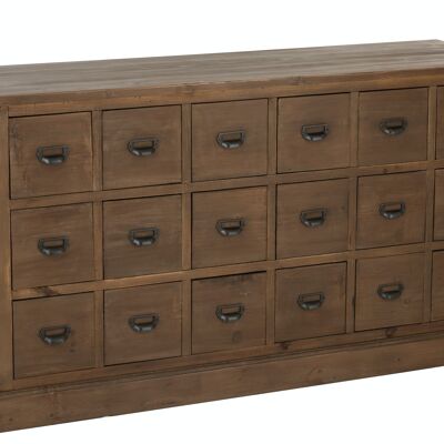 CHEST OF 18 DRAWERS WOOD BROWN