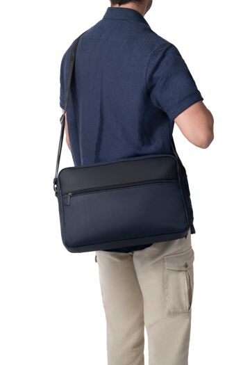 DENIM - Sac reporter 13" & A4 bleu - DH-939451-3700-TU 6