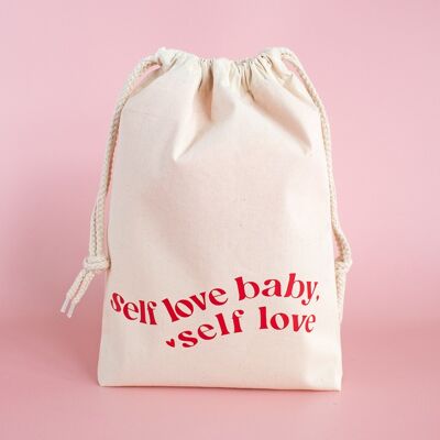 Self Love Baby, borsa per il lavaggio con coulisse Self Love