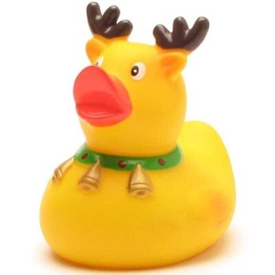 Canard en caoutchouc - Canard en caoutchouc renne de Noël