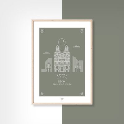 Saint Michael's Church - minimalist - 50x70cm