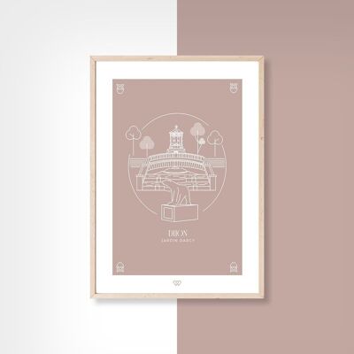 Jardín Darcy - minimalista - 50x70cm